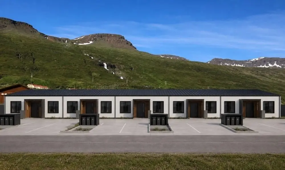 Unnur er fallegt og nútímalegt raðhús með fimm íbúðum, þar sem fjórar íbúðir eru 90 m² og ein íbúð er 95 m².